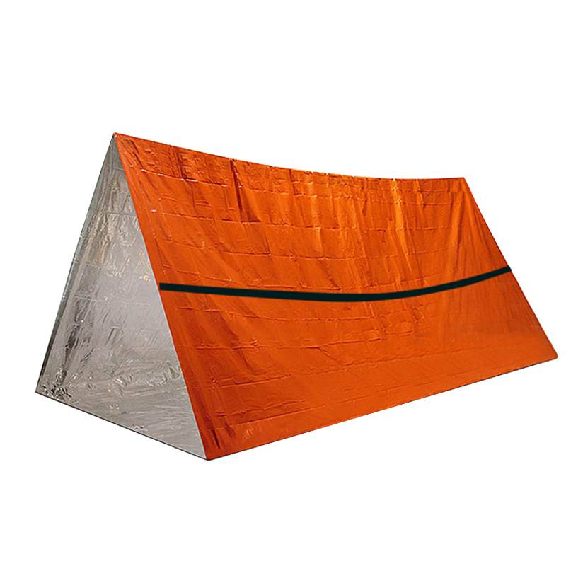 Portable 2-Person Waterproof Emergency Tent For Outdoor Hiking &amp; Camping Survival Shelter With Aluminum Poles Automatic Features