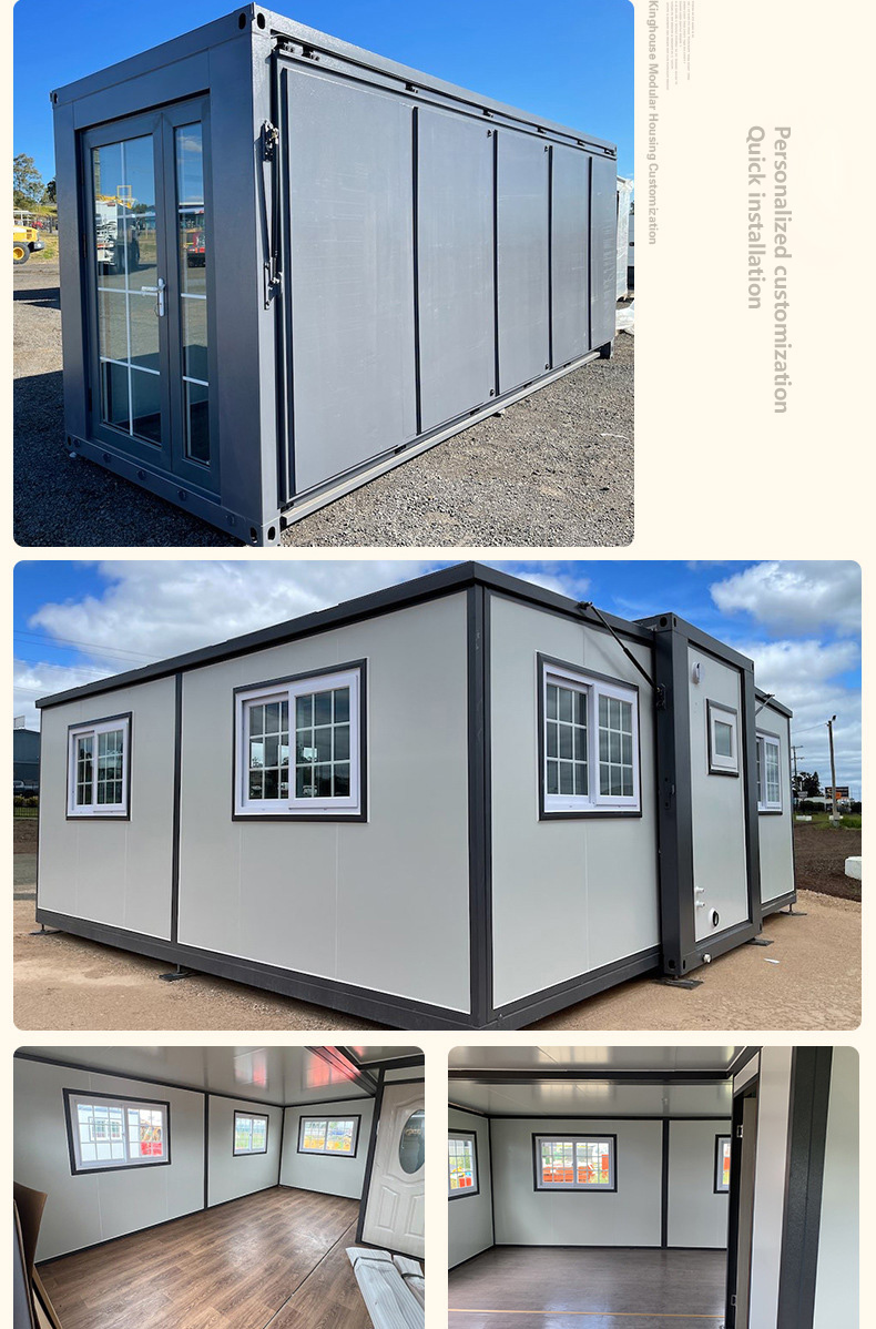 Prefabricated Container House Expandable Tiny Home Portable Foldable 20ft 40ft Mobile Modular Modern Breathable Living Room