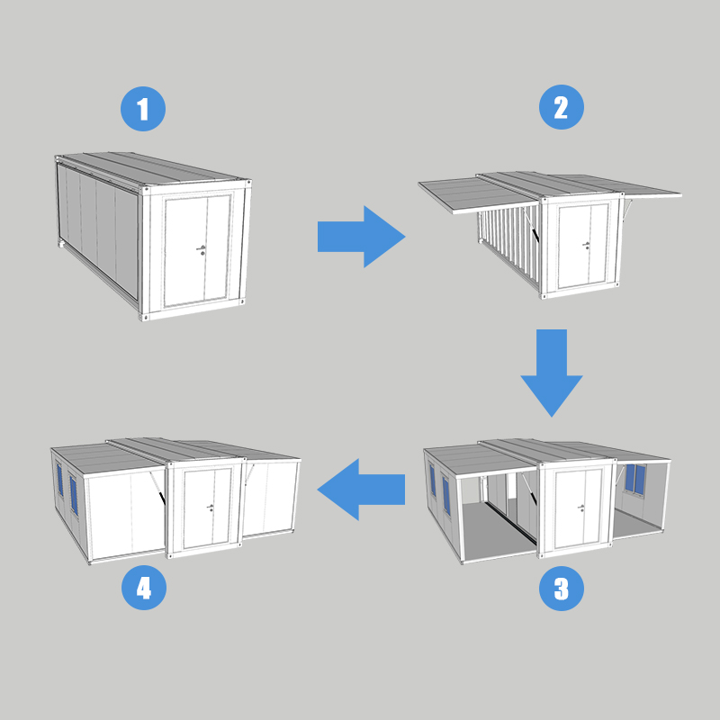 Folding House Expandable Modular Home 20ft 30ft 40ft Prefab House Australia Expandable Container House Home Office
