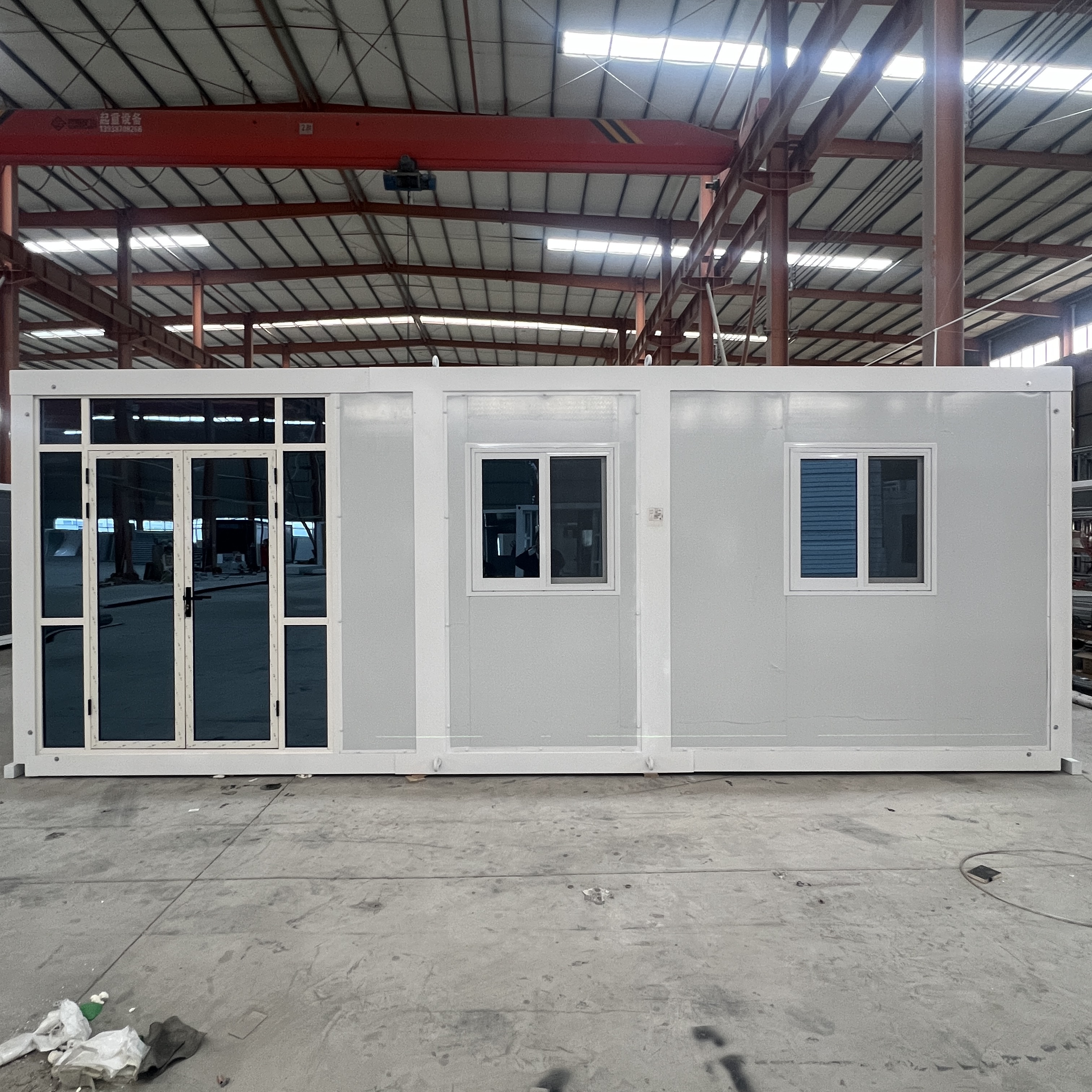 20FT/40FT 60 Wing Pre-made Factory Modular Ft 2 Stackable Prefab Double-wing Expandable House Sandwich Panel Villa Hotel
