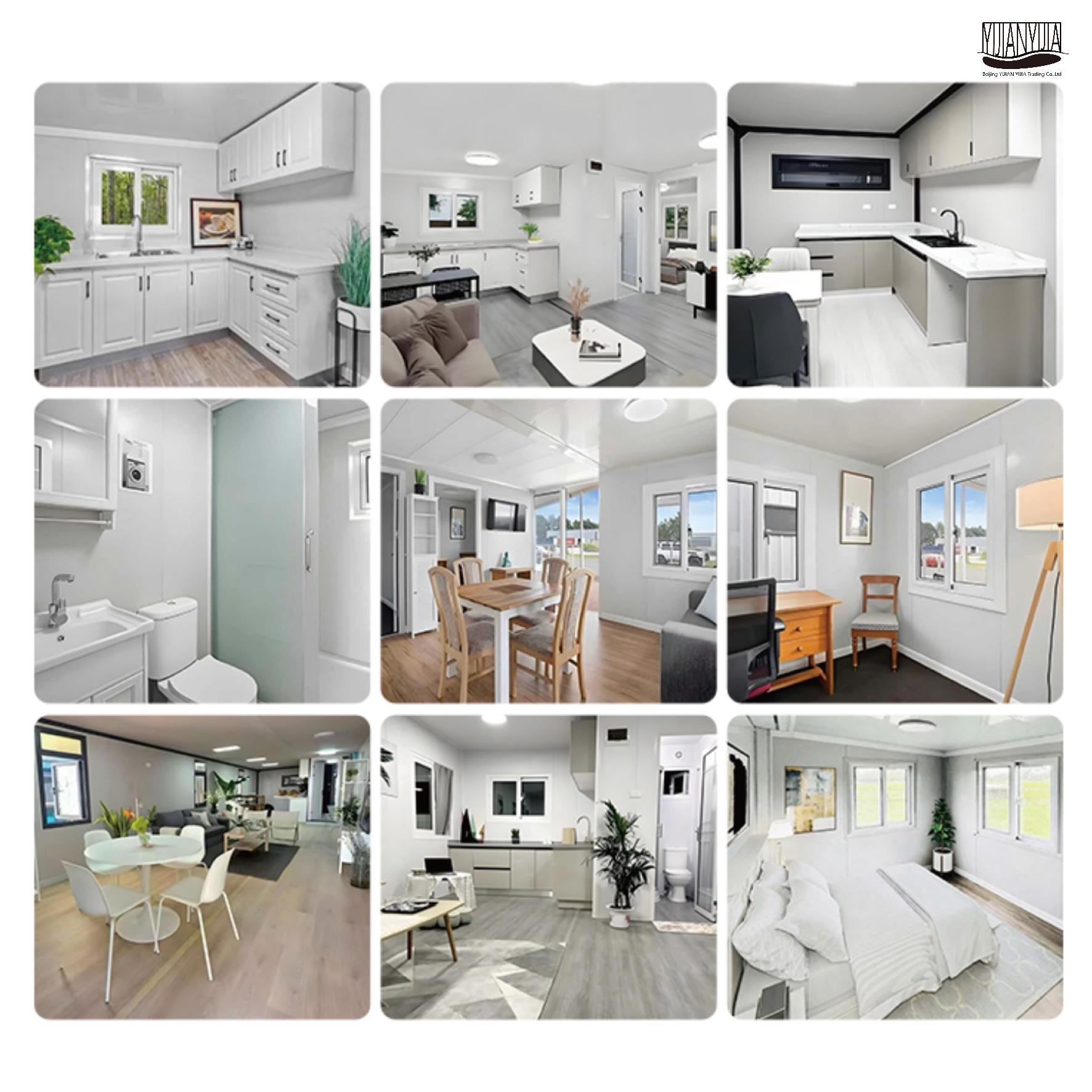 Modern 20ft Flat Roof Expandable House Luxury Prefabricated Cabin with Terrace Aesthetic Modular Studio Mobile Home