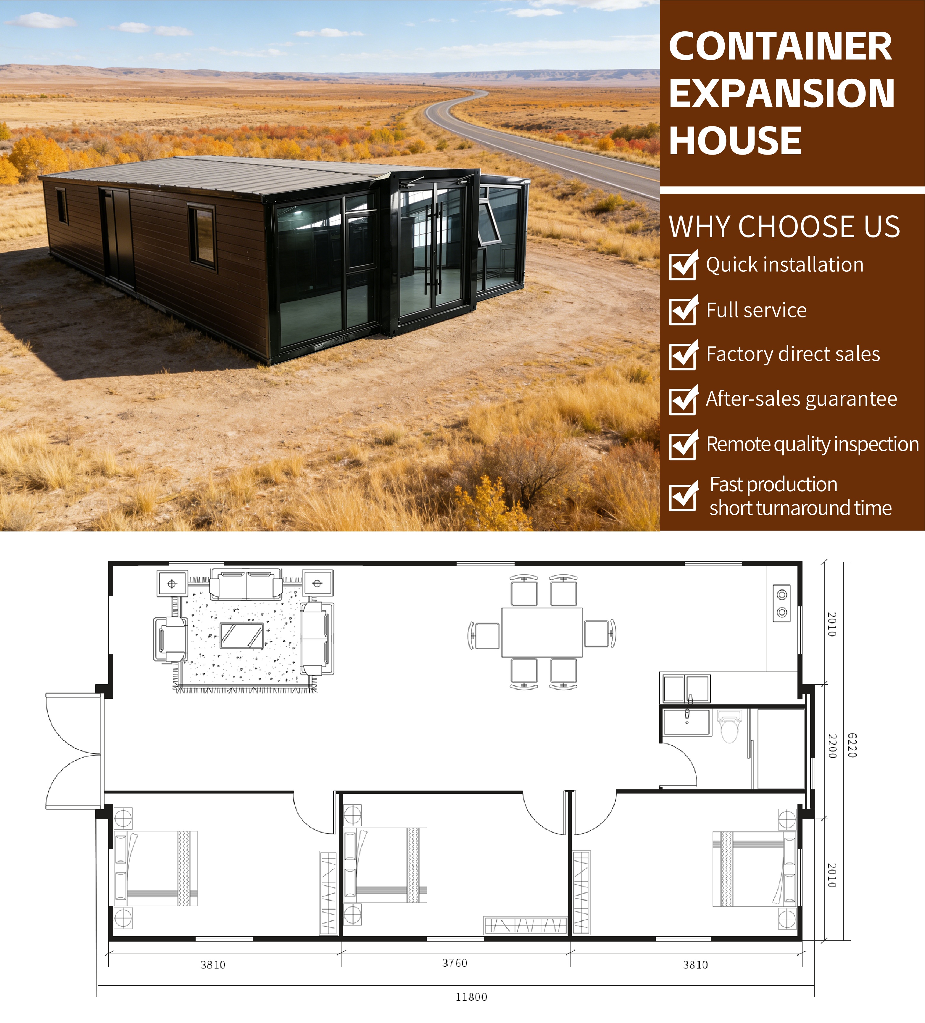 Granny Flat 40Ft 20Ft Luxury Mobile Villa 2 3 4 5 Bedroom Prefabricated Portable Tiny Home Foldable Expandable Container House