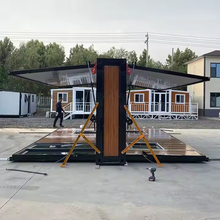 700 Double Wing Residential Folding Foldable Warehouse Storage Expandable Container House for Activity Rooms