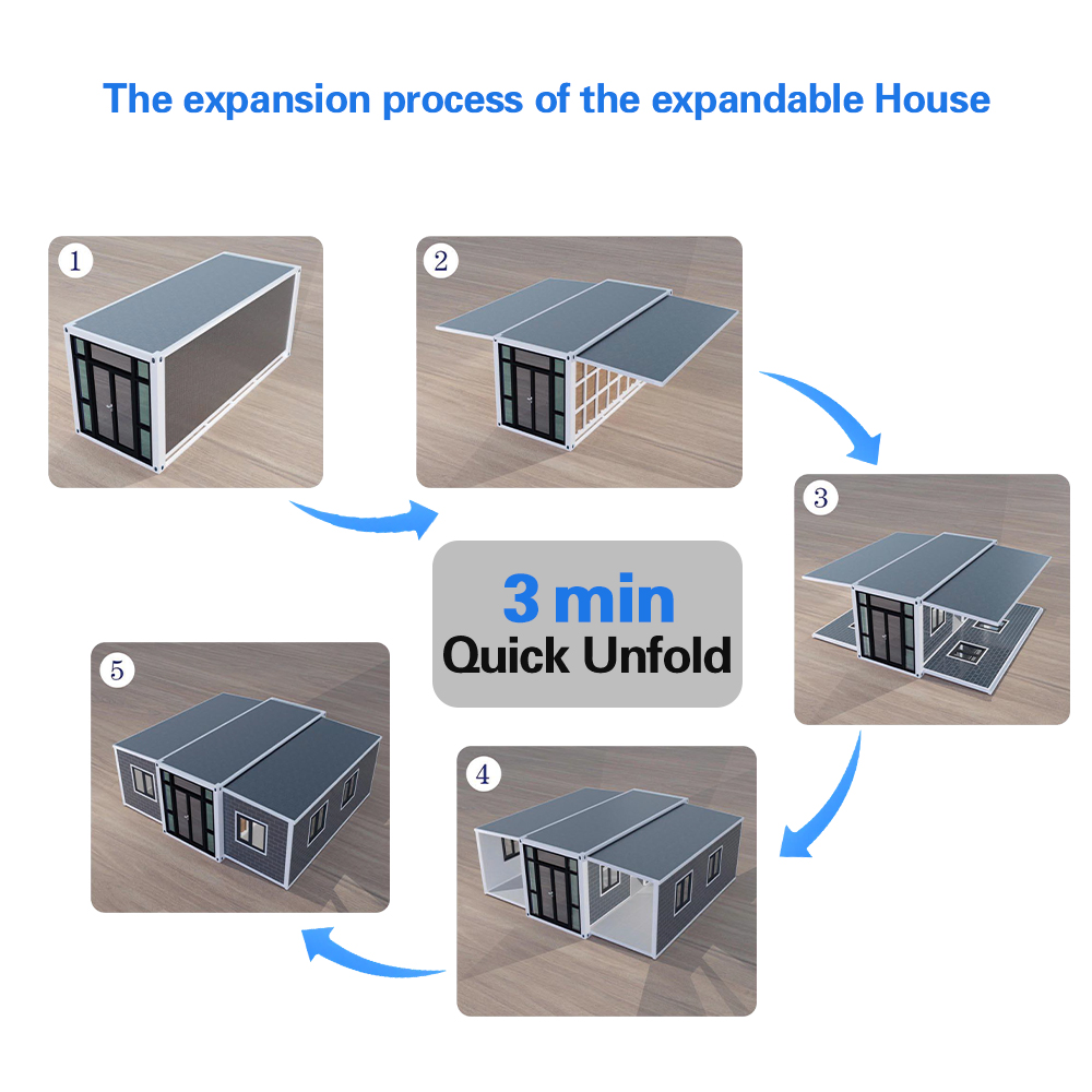 Quick Build Turnkey Project Earthquake Resistant Expandable Emergency Shelter Building Container House