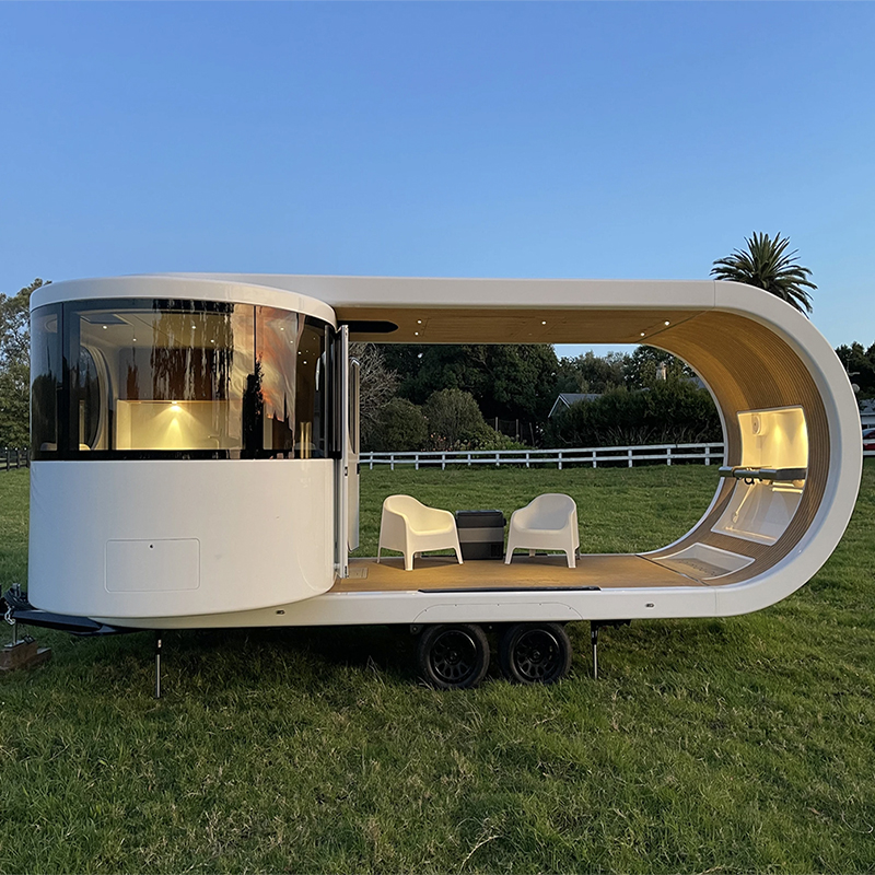 Custom Mobile Camping Trailer House/ Expands Foldable Mobile Capsule House/U Shape Mobile House for Sale