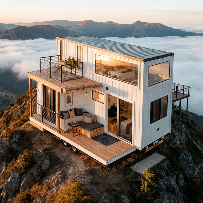 20ft Tiny Container Homes Mobile House Ready to Ship - Flexible Structure House Designs for Garden Offices, Bedroom Additions