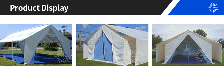 Emergency relief tent setup