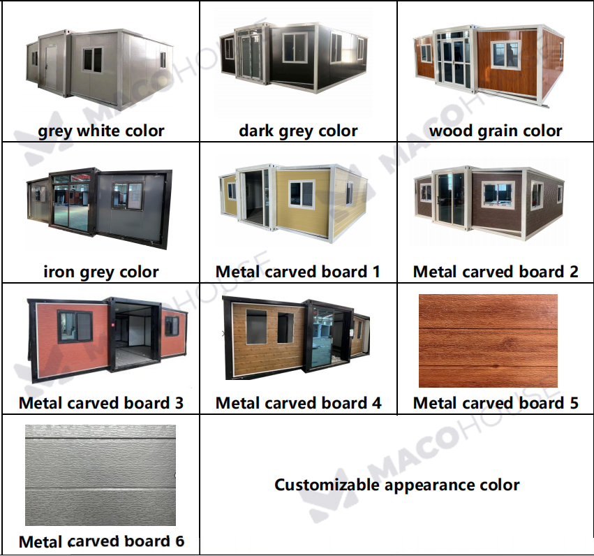 Expandable Container Villa Portable Folding Prefab House Steel Structure Hotel Resort Campsite Terrace Roof