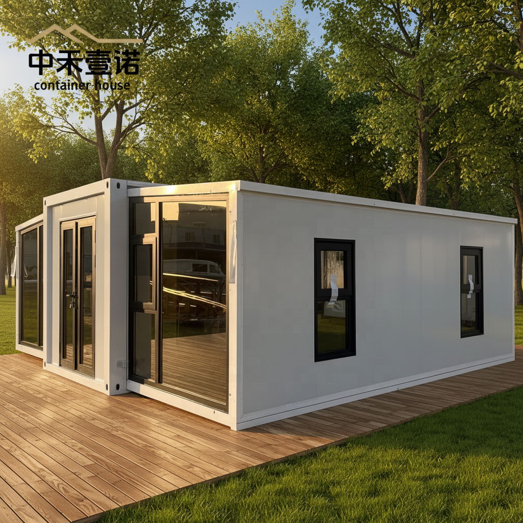 Fully Furnished Prefab Moisture Proof Expandable Container House With Glass Wall For Tiny House
