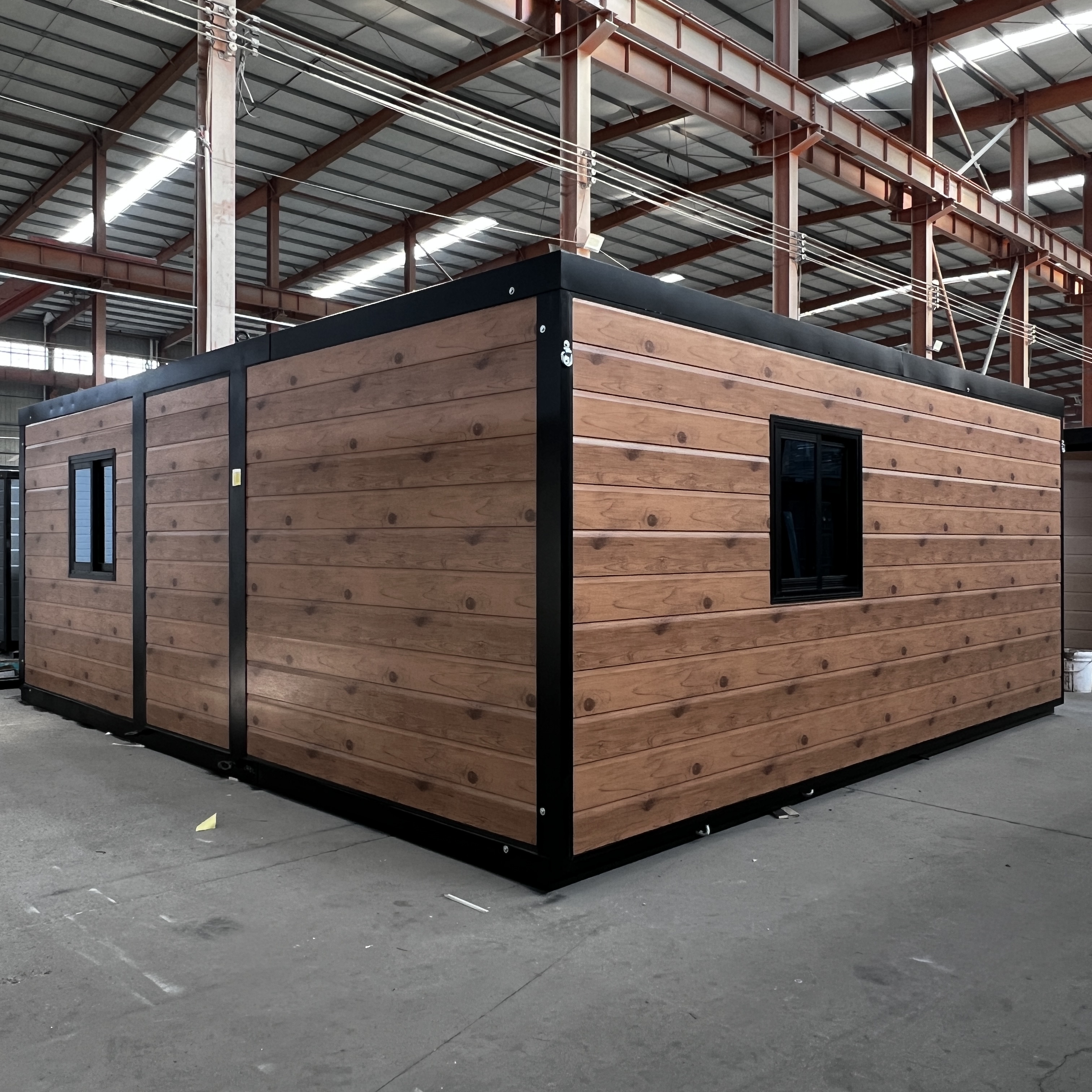 20FT/40FT 60 Wing Pre-made Factory Modular Ft 2 Stackable Prefab Double-wing Expandable House Sandwich Panel Villa Hotel