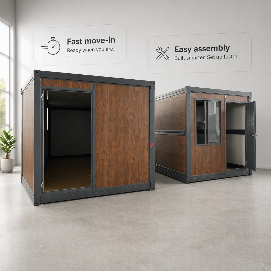 Foldable Container House Prefab Fold Out Quick Installation Detachable Fold Container Cabin for Camping Dormitory Office