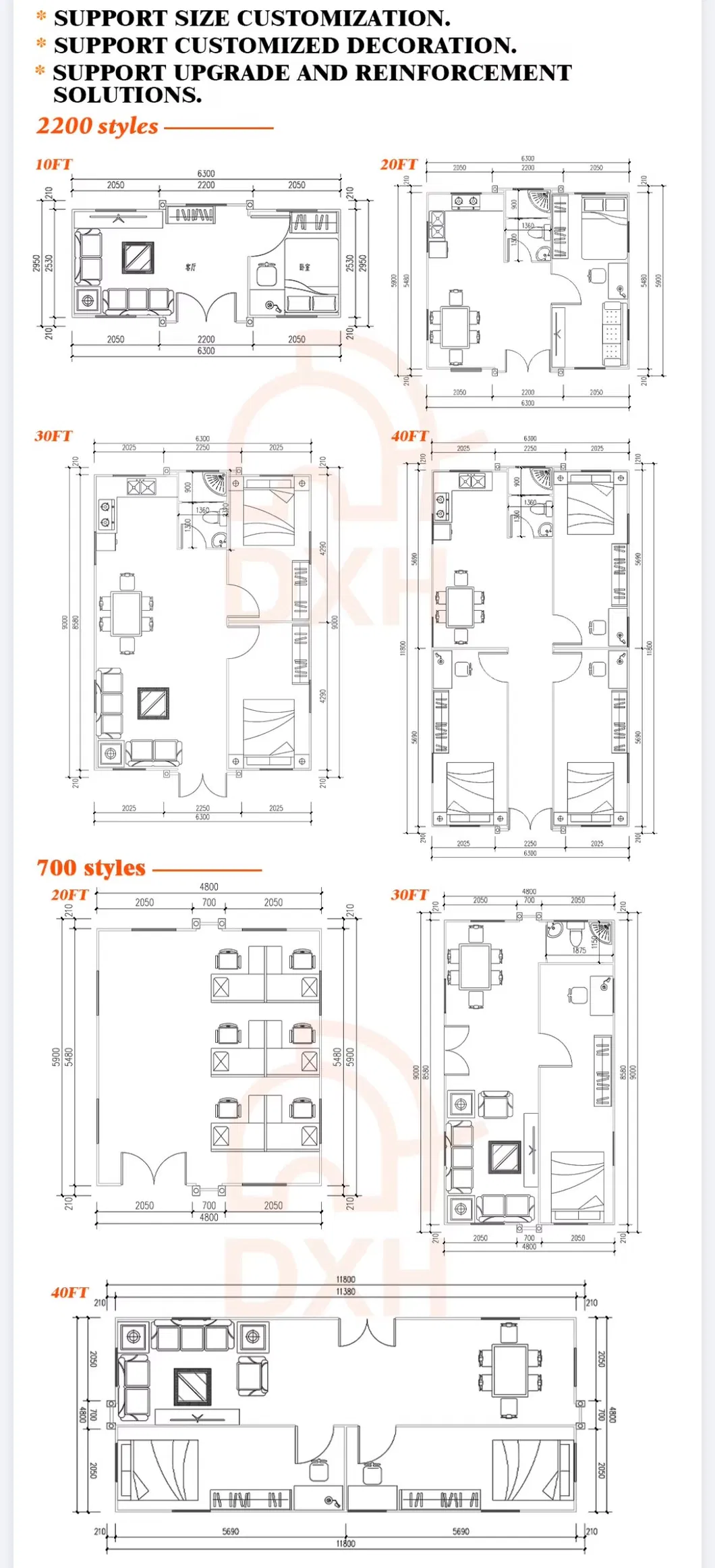Factory Prefabricated Vacation Villa Hotel Resorts Beach Hut School Classroom Store Tiny Granny Prefab Expandable Container House for Family Living