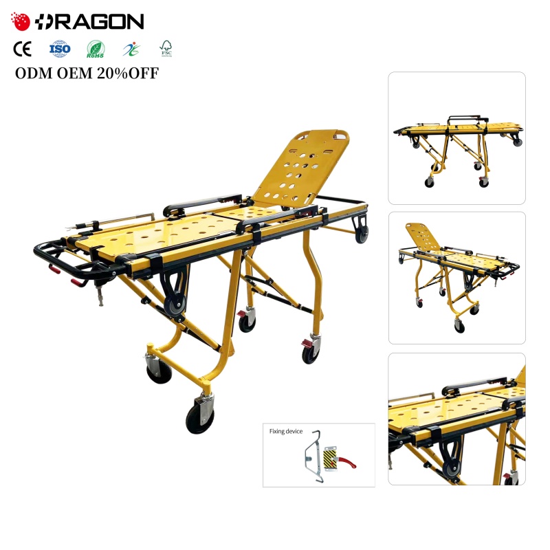Medical Folding Stretcher ,Ambulance Patient Transport Stretchers,Ambulance Stretchers Emergency Trolley Ambulance Bed Stretcher