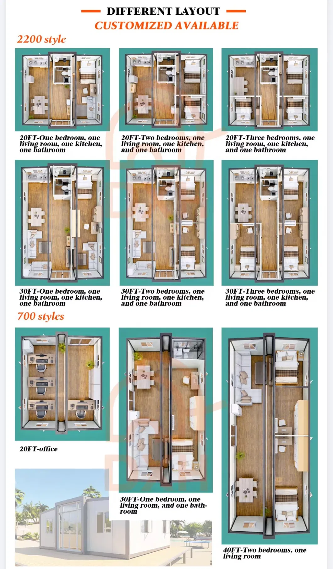 Factory Prefabricated Vacation Villa Hotel Resorts Beach Hut School Classroom Store Tiny Granny Prefab Expandable Container House for Family Living