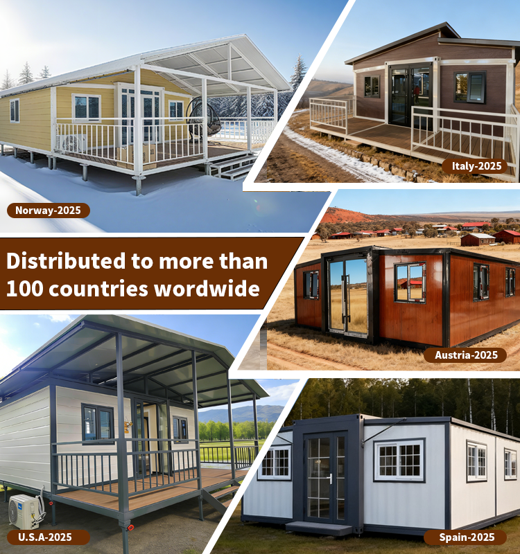 Eco Scenic Homestay Prefabricated 40Ft 20Ft Container Expandable House Modular Prefabricated Villa With Balcony
