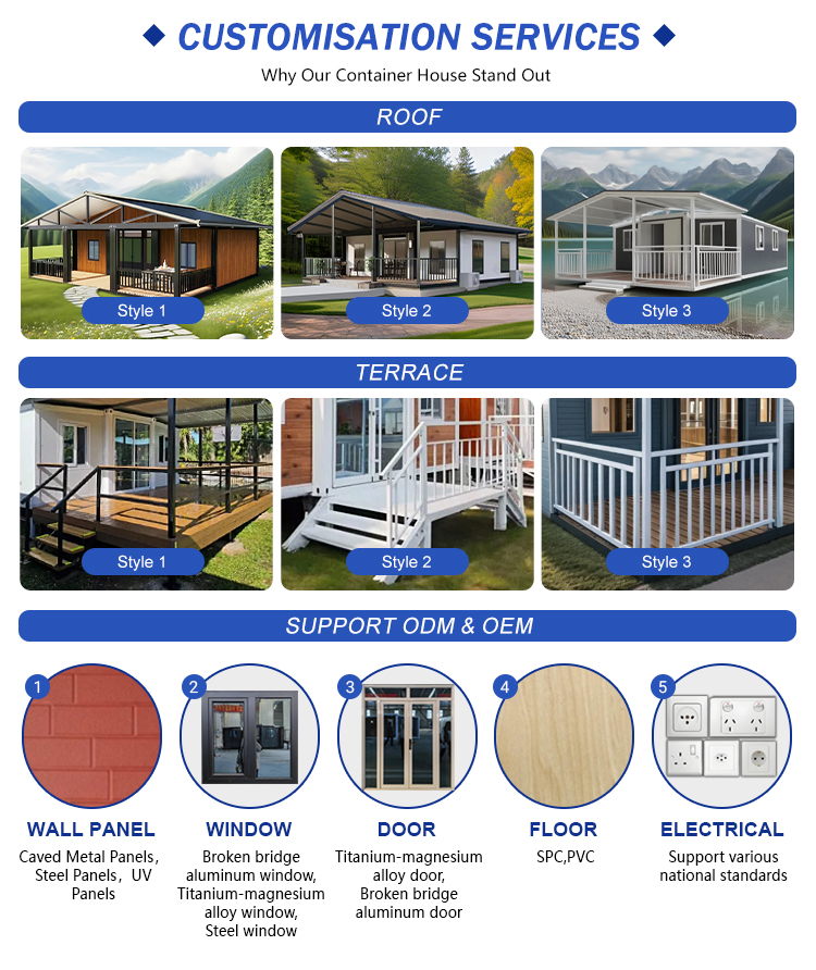 Expandable Container Home 20Ft Prefabricated Folding Container House Steel Outdoor Villa House for Living