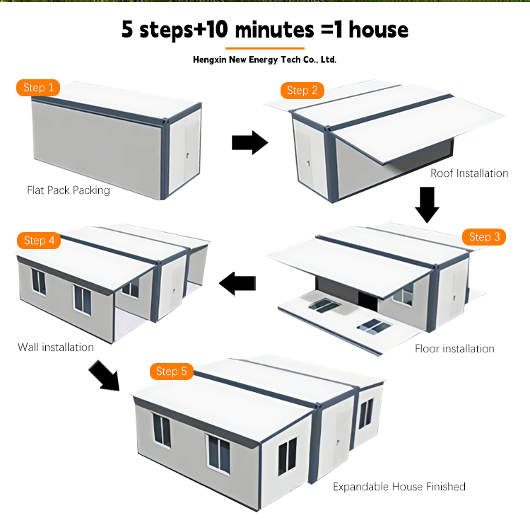 Folding container house structure view 2