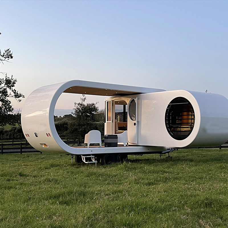 Custom Mobile Camping Trailer House/ Expands Foldable Mobile Capsule House/U Shape Mobile House for Sale