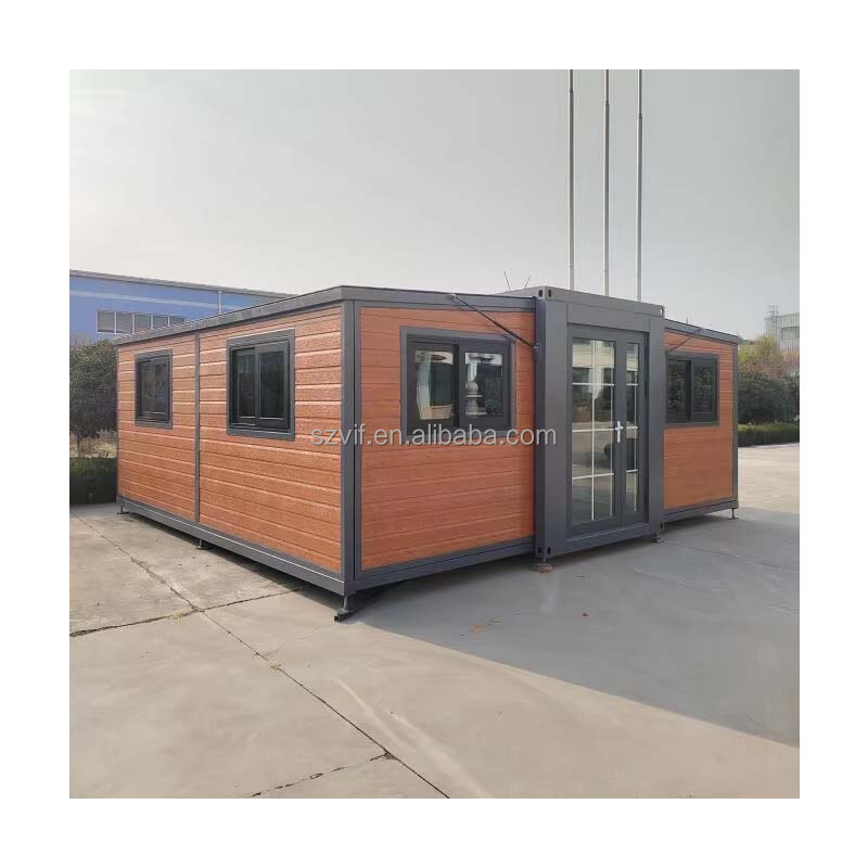 Steel Structure Expandable Shipping Container House 3 Bed Living House Container 3 Rooms With Glass