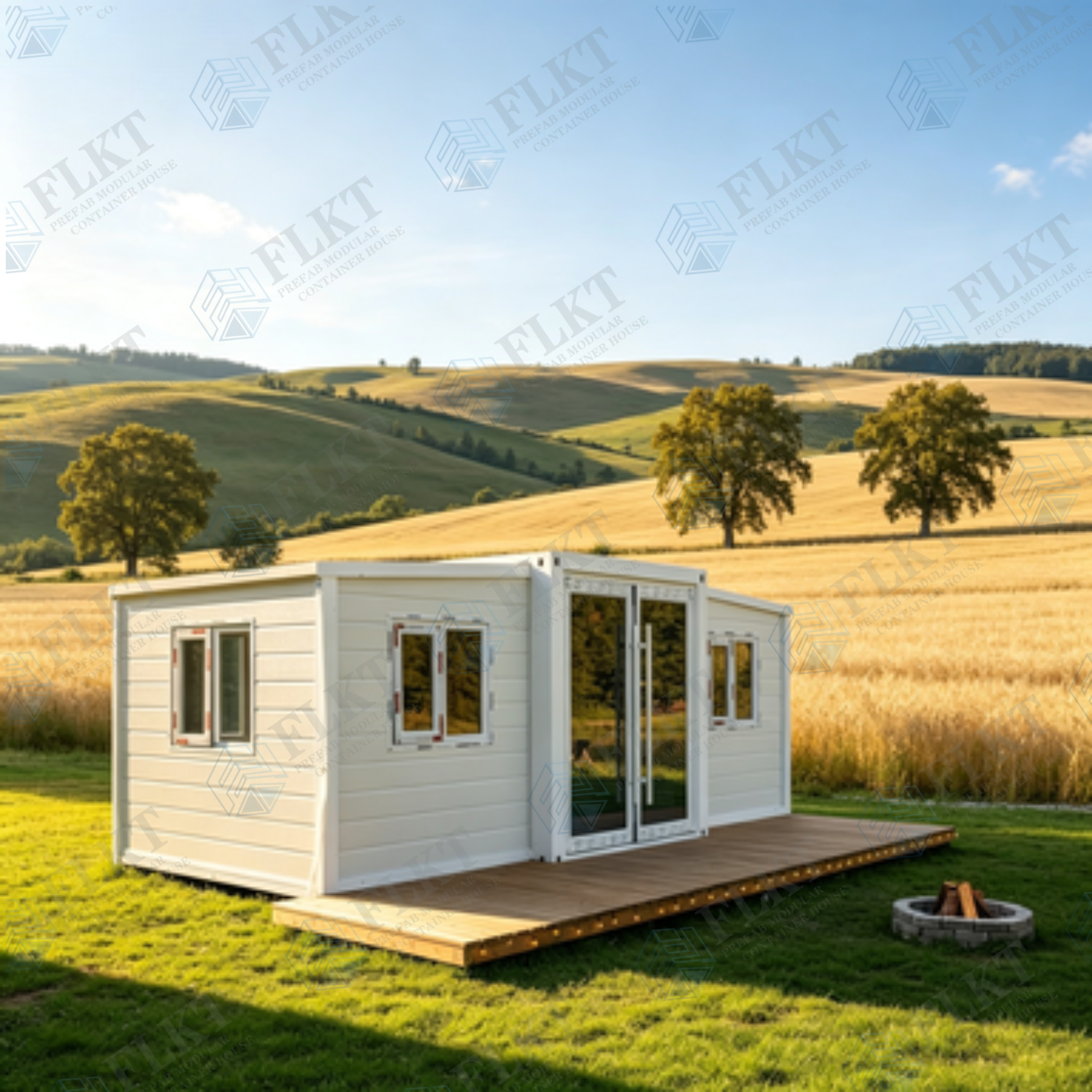 FLKT Steel Frame Waterproof Expandable Container House 2 Years Warranty Source Factory Modern Prefabricated Living Granny Flat