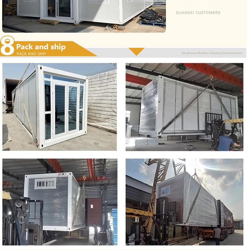 Prefabricated Container House Expandable Tiny Home Portable Foldable 20ft 40ft Mobile Modular Modern Breathable Living Room