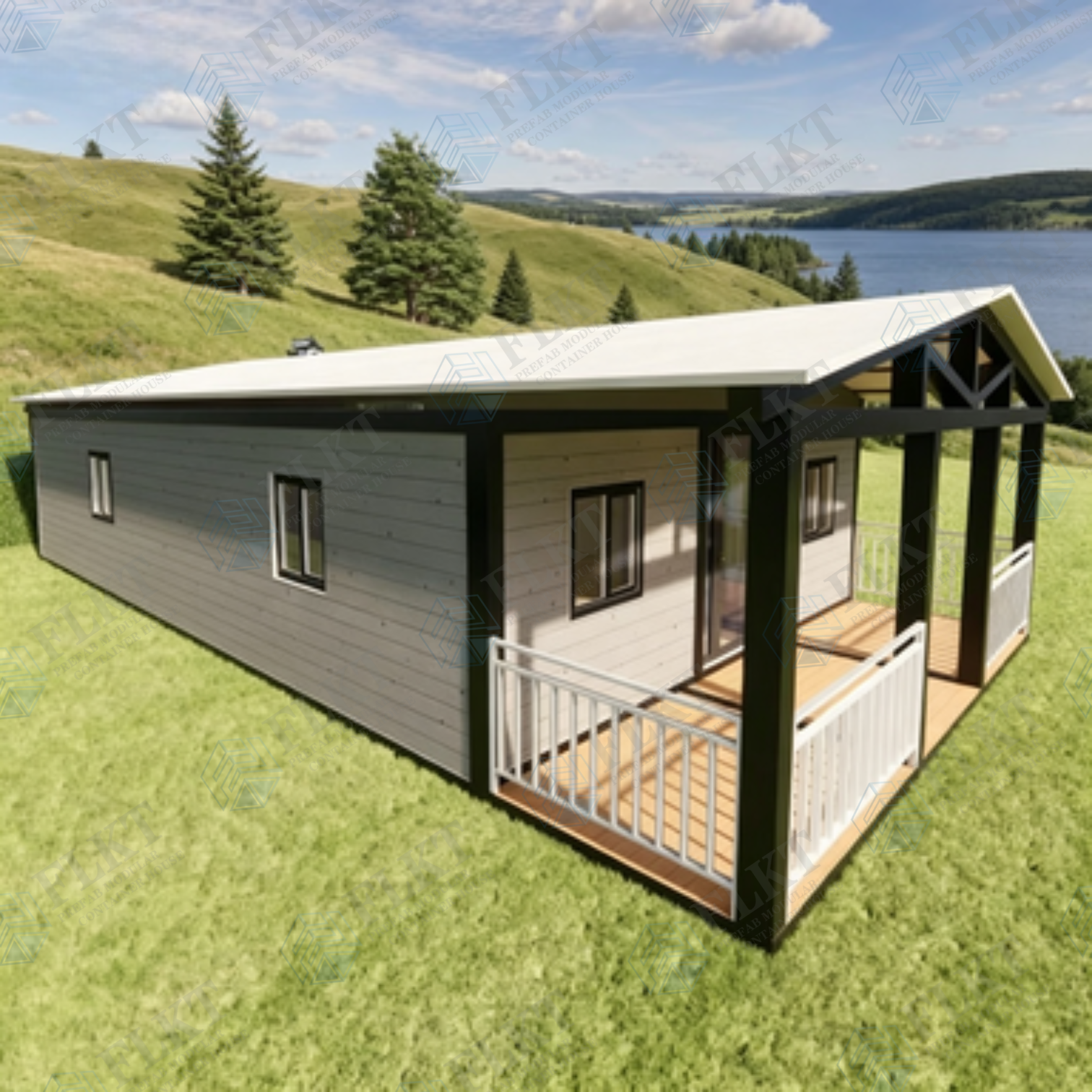 FLKT Steel Frame Waterproof Expandable Container House 2 Years Warranty Source Factory Modern Prefabricated Living Granny Flat