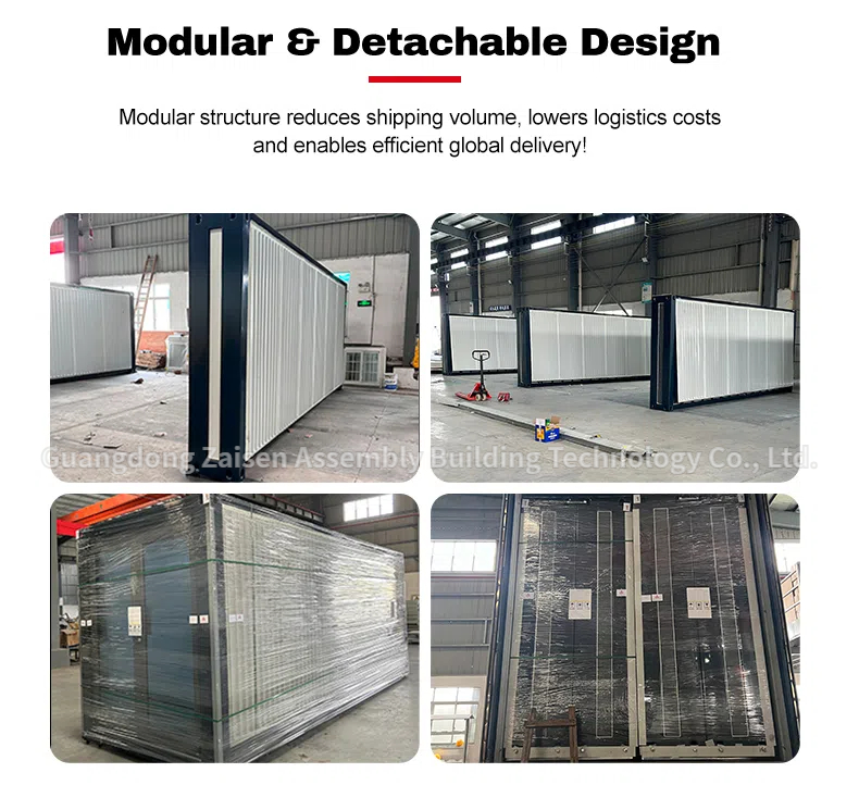 20 \ 40 Feet Double-Wing Prefab House Container Folding House Expansion Container Two-in-One Container Room