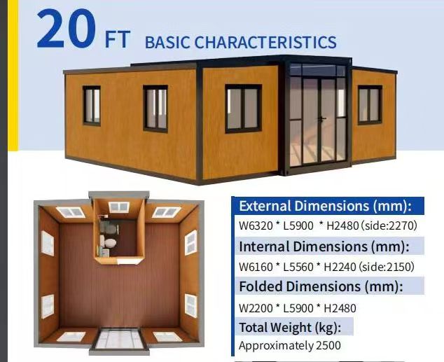 Expandable Folding Tiny Container Prefabricated House China Wholesale 40ft Foldable Prefab Containers Home Modular
