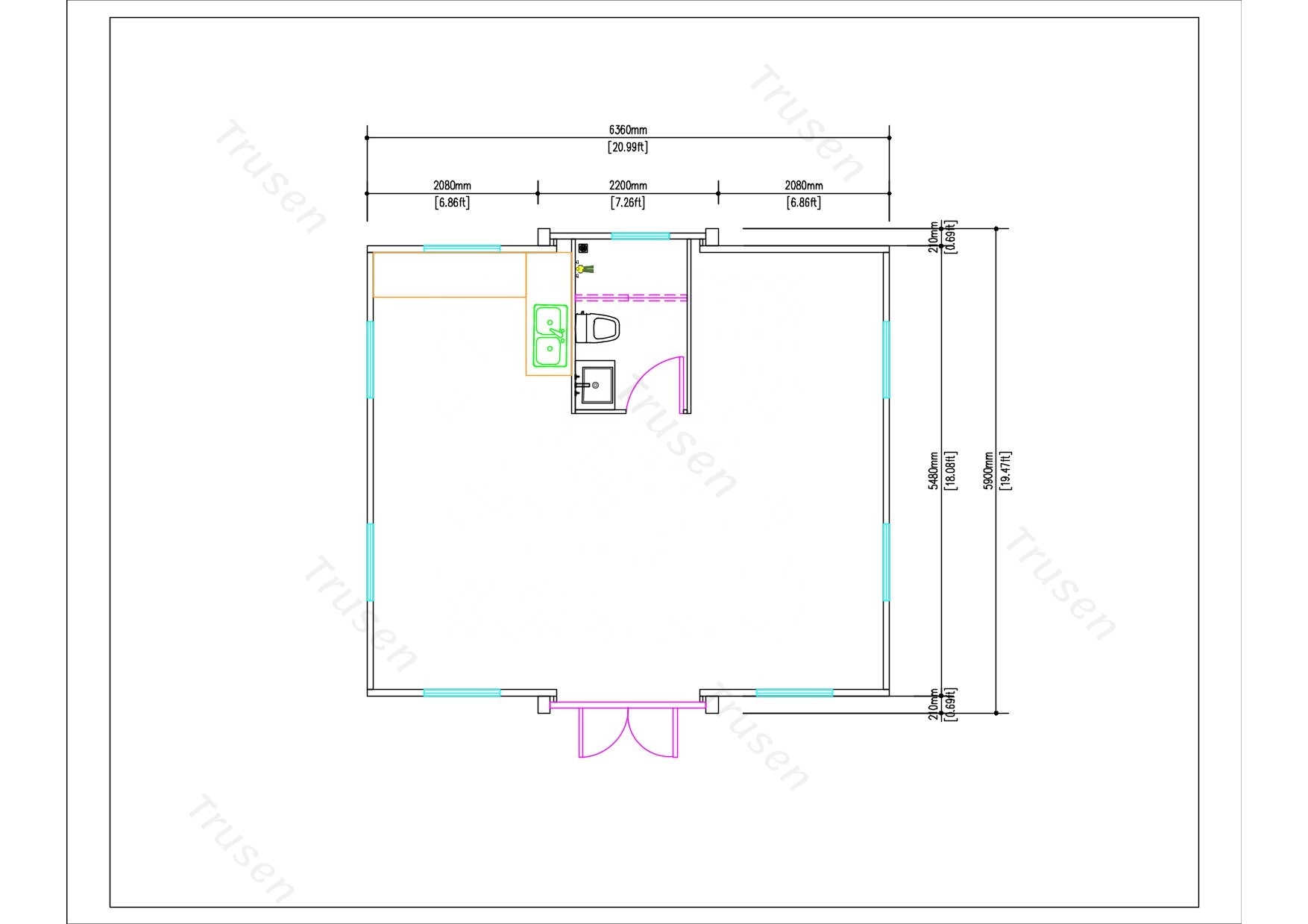 Source Factory Luxury Living Prefabricated Expandable Moveable Tiny House Casa Modular With Bathroom Villas With Terrace