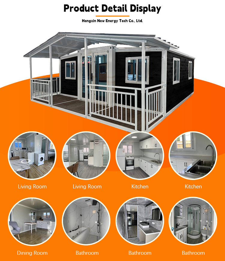 Folding container house structure view 3