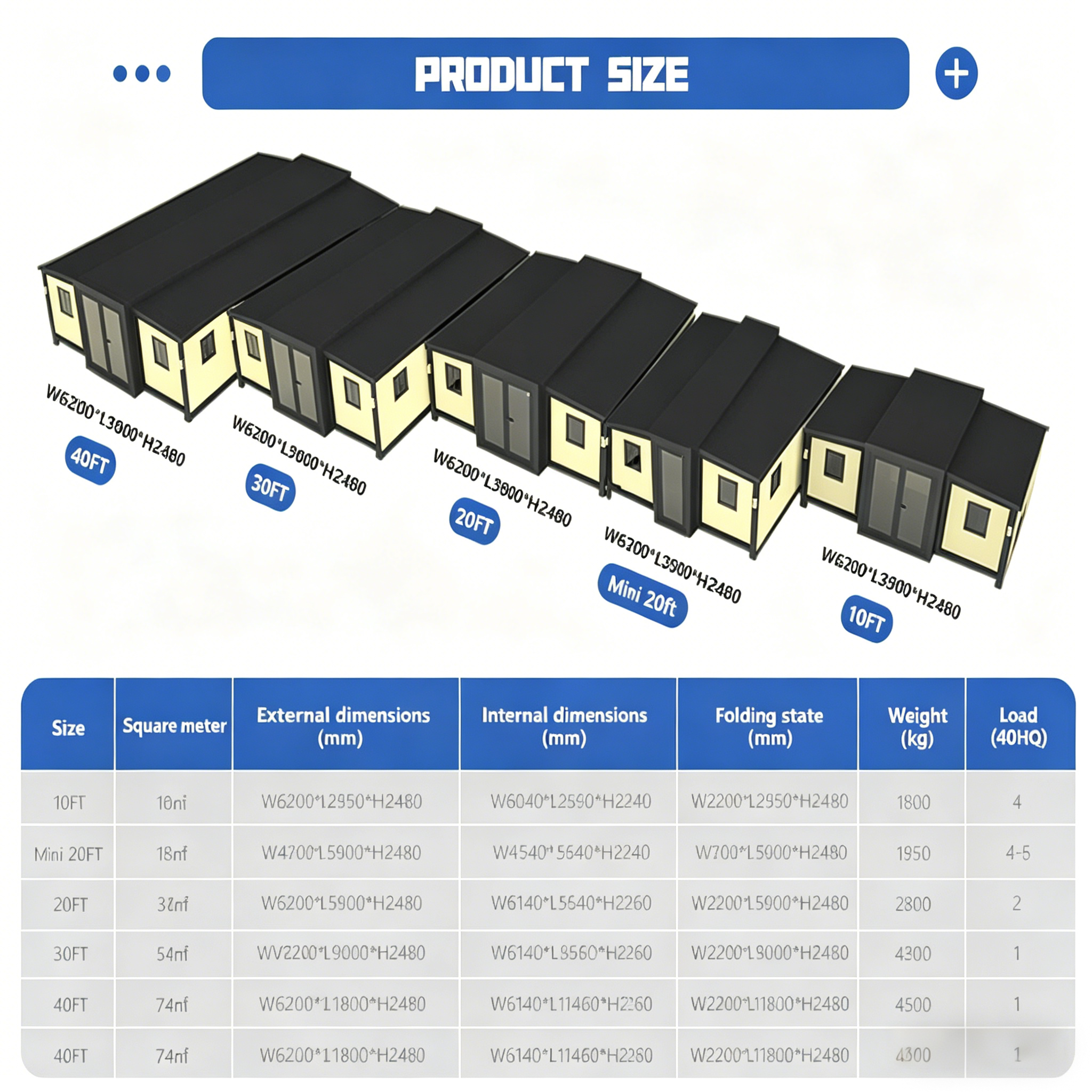 30ft Container House Prefab Modular Tiny House Modular Office Casa Prefabricada Expandable Container House Prefabricated House