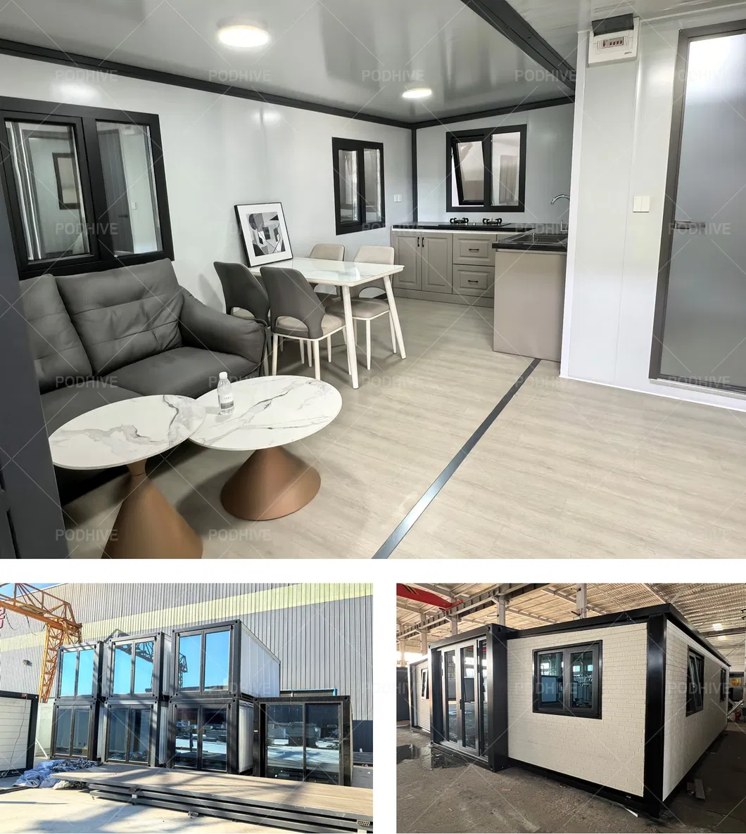 Customizable Expandable Prefab Vacation Home with Bathroom 20FT Container House Assembly