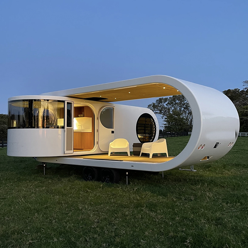 Custom Mobile Camping Trailer House/ Expands Foldable Mobile Capsule House/U Shape Mobile House for Sale