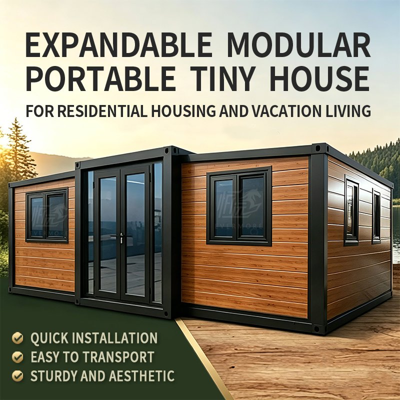 20FT Expandable Modular Portable Tiny House Container Home for Residential Housing and Vacation Living