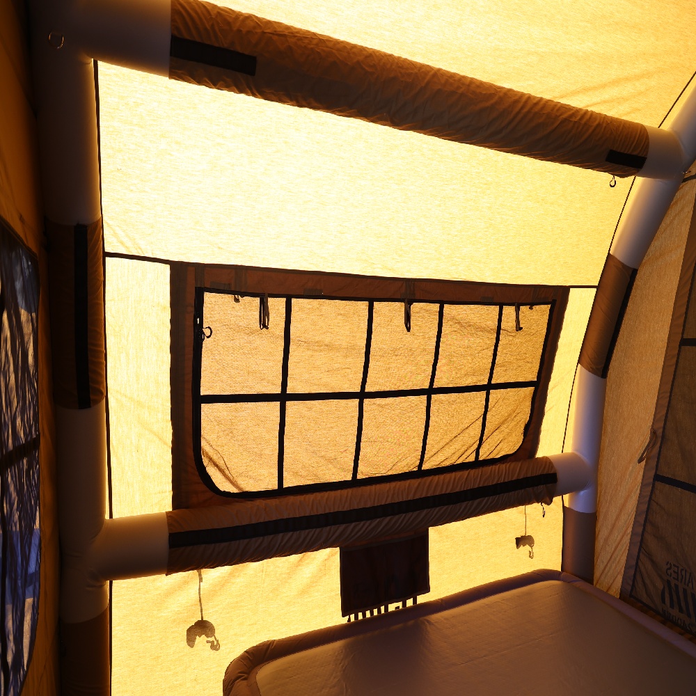 Quick Pop up Extended Flat Tunnel Tent for Emergency Shelter Disaster Relief Portable Waterproof Ventilation Windows
