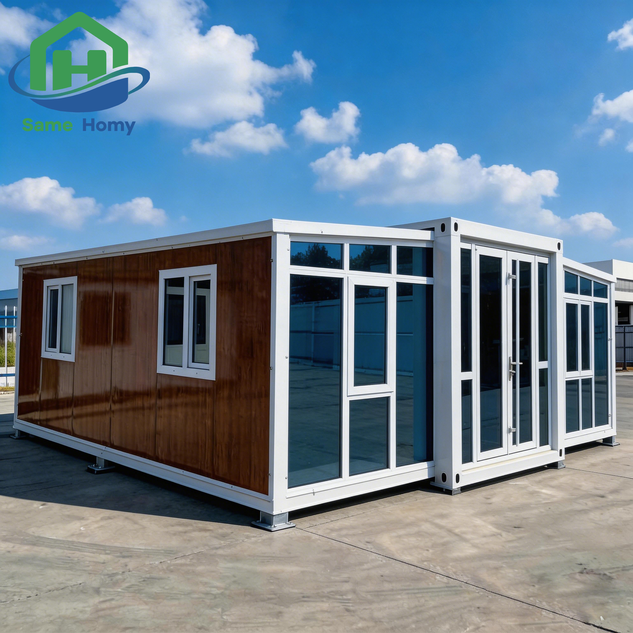 Expandable Container House with Double Wing Foldable Reinforced for Residential Sala De Expansion De Doble Ala Living Home