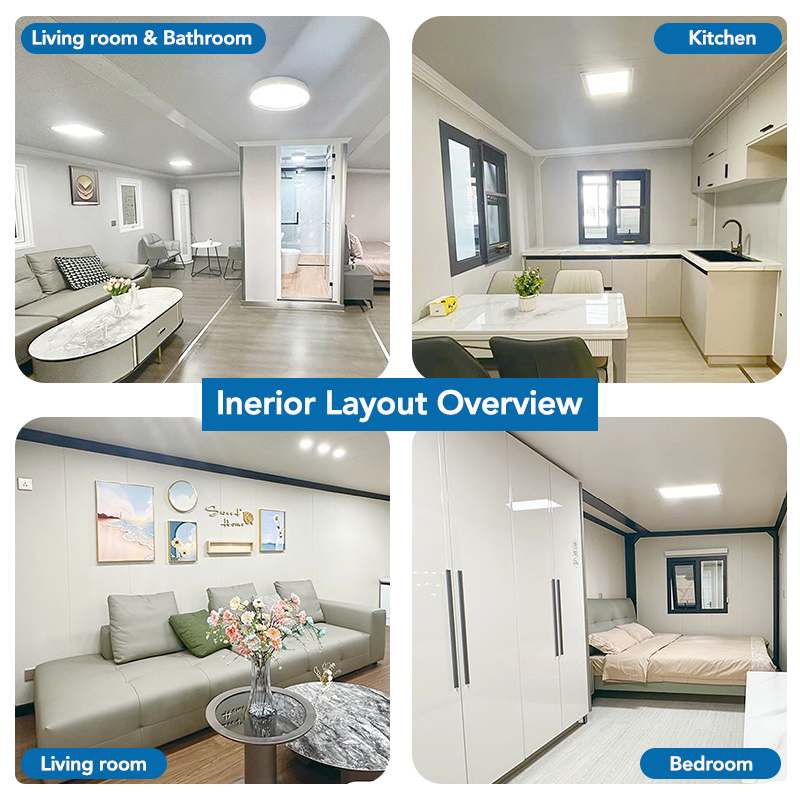 Best-Selling Movable Expandable Eco-friendly Container House Livable Room Prefab Tiny Home 20Ft Camping Hotel Villa Family