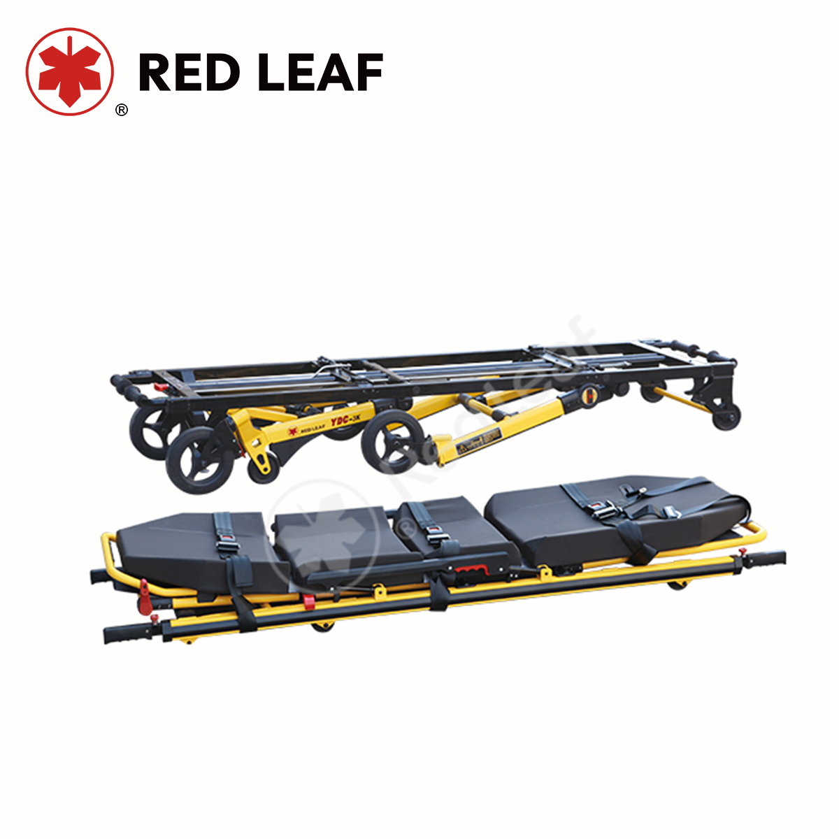 Medical Equipment Emergency Transfer Ambulance Stretcher With Manual Universal Lockable Wheels Aluminum Alloy For CPR