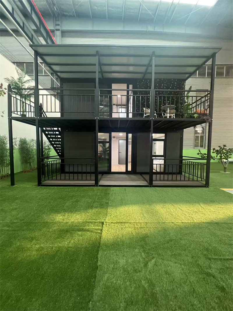 40ft Double Floors Expandable Container 2 Story Foldable Tiny House Prefab Modular Portable Easy Assemble Steel Villa Home