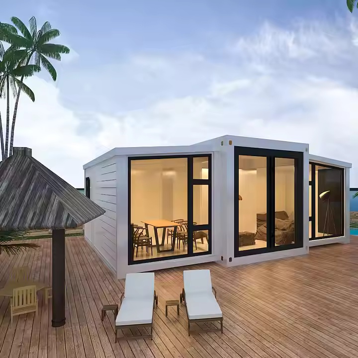 Light Steel Structure Prefabricated 20ft 40ft Expandable Container House 2 3 4 Bedroom Folding Prefab Foldable Mobile Tiny Home