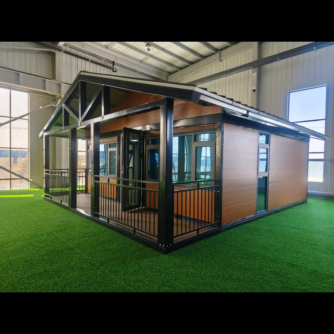 Conveniently Quick-to-Assemble Breathable Double-Wing Folding Villa House Integrated Expandable Sandwich Panel Container Sample