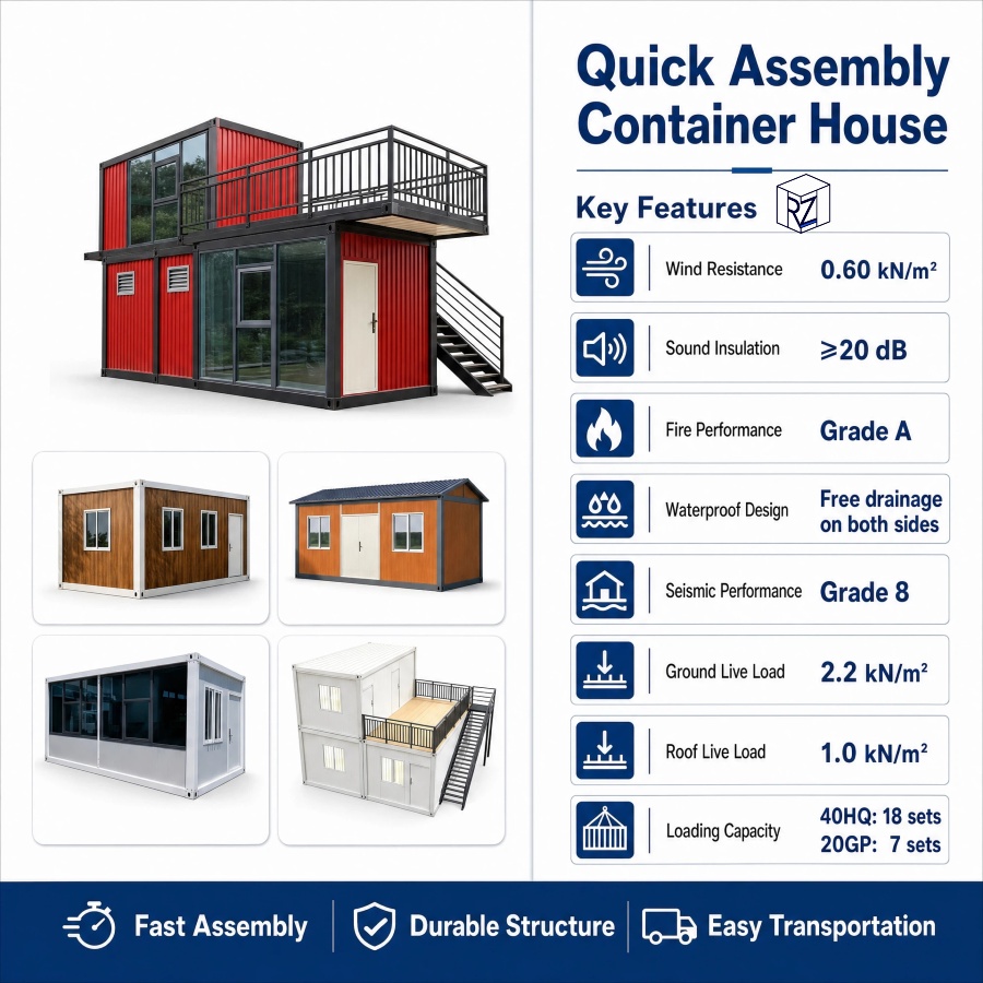 Modular Expandable Steel Container House Fabricated Container House 20ft with Electric System for Medical Station Living