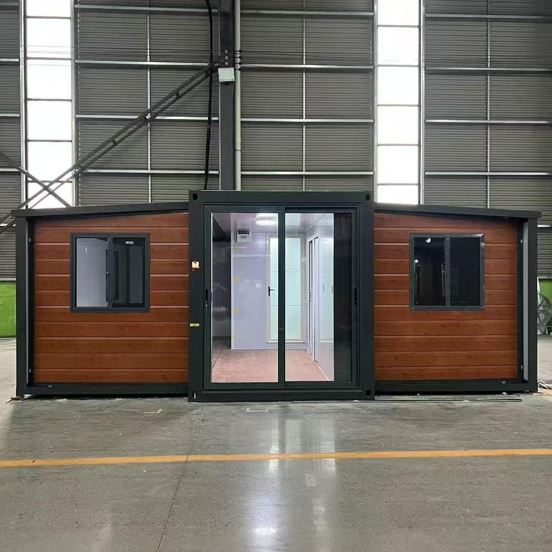 Double-wing Expandable Container House 20/40ft Prefab Folding Home 3 Bedrooms Steel Frame for Family Resort Villa