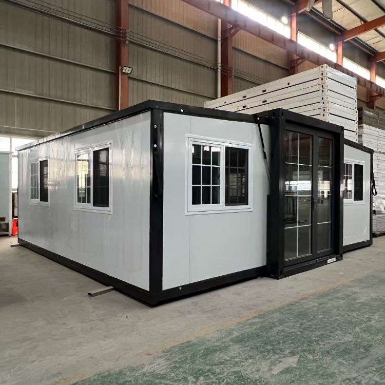 Double Folding Expanding 20x20 40ft Steel Expandable Villa Modern Prefab Container House