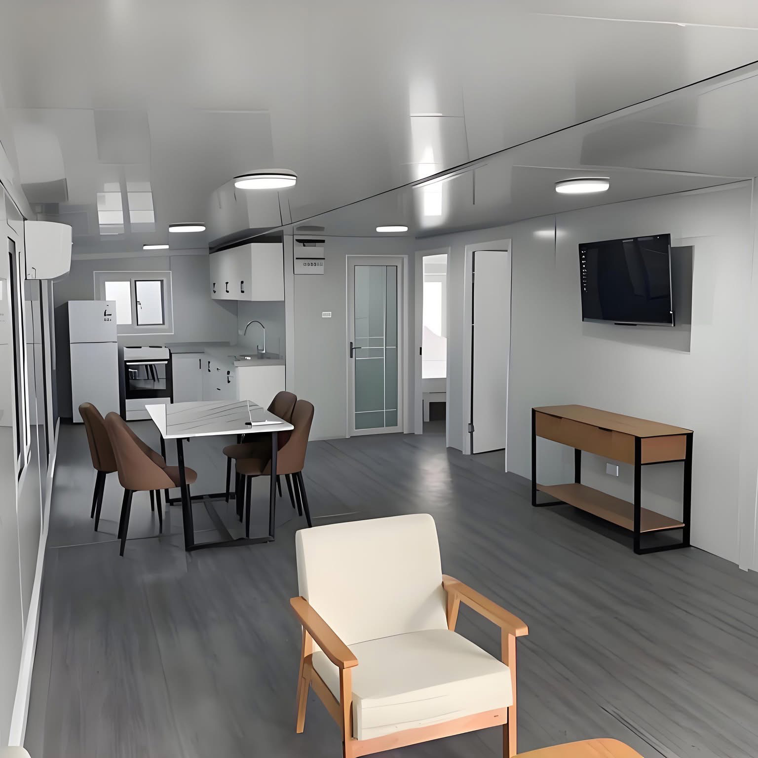 Luxury Prefabricated Container House 3 Bedroom Kitchen Bathroom Living Room Expandable Mobile Home