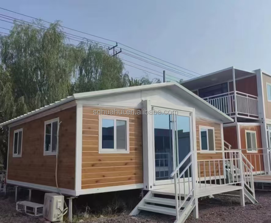 Luxury Prefabricated Double Wing Folding House 20ft 40ft Casa Container Modular Foldable Office Mobile House Expandable House