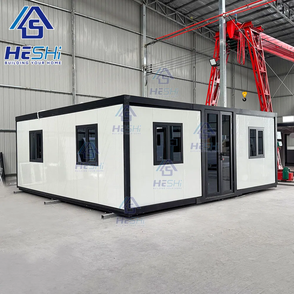 Cheap Prefabricated 40FT 20FT Folding Modular Home 5 Bedroom Prefab Building Expandable Container House