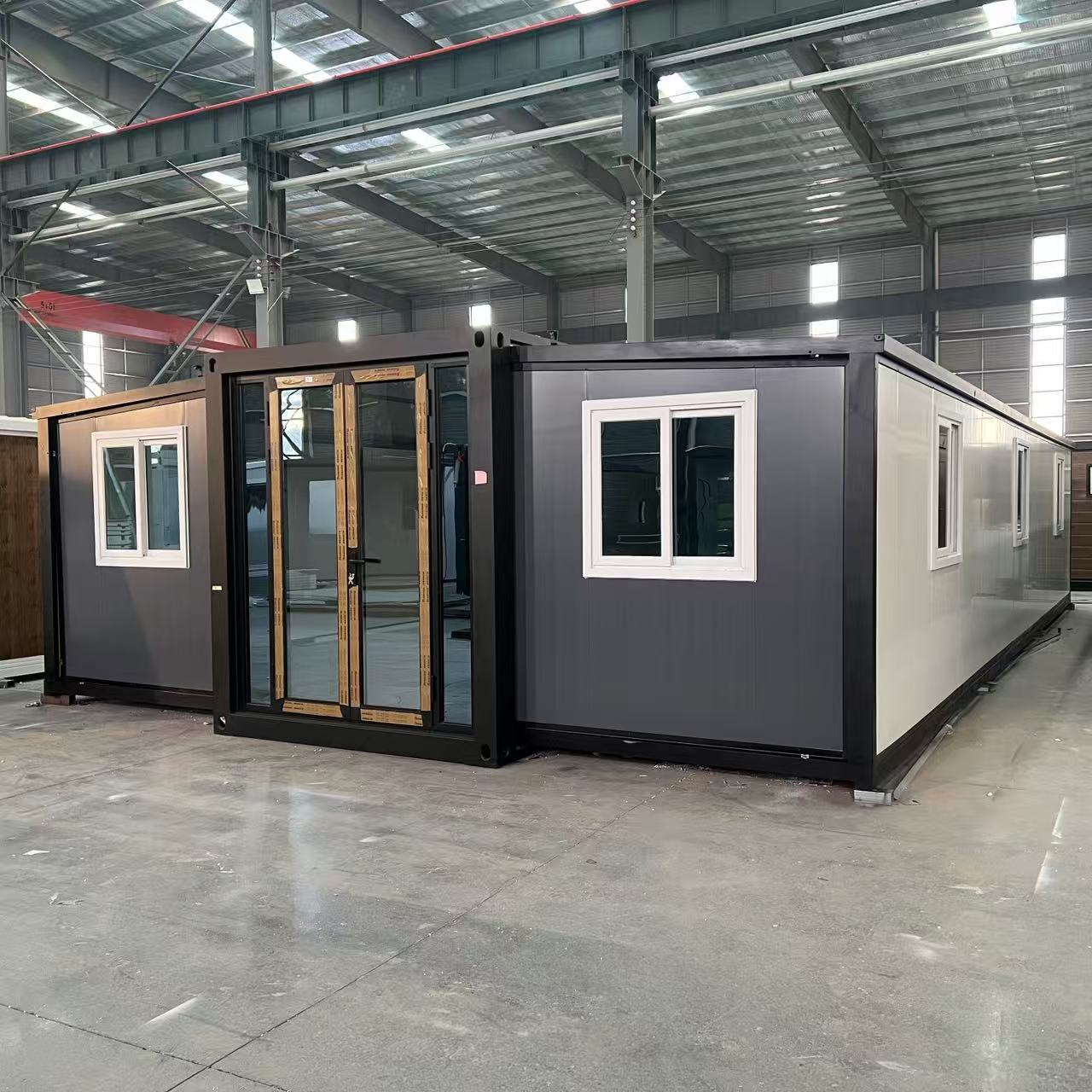 Expandable container house setup step 2