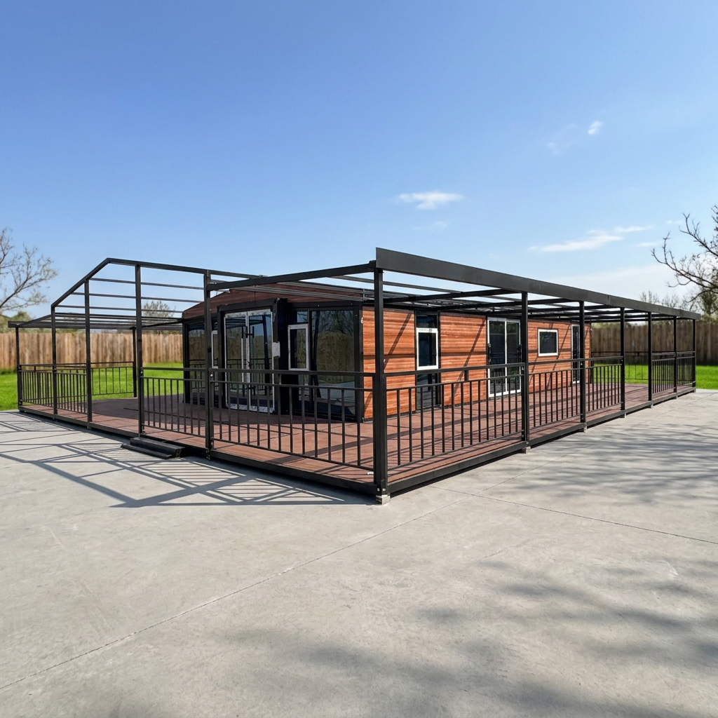 Windproof Waterproof Durable Steel Structure Prefabricated Modular Integrated House Modern Luxury Container Villa Hotel More 5