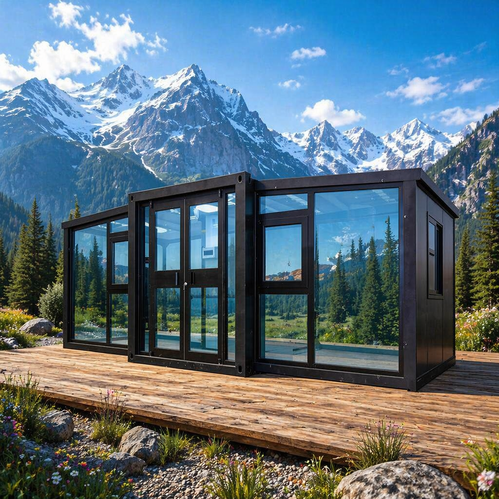 Custom 20Ft 40Ft Expandable Double Wing Container House Prefabricated Apartment Office Building Kitchen Breathable Modern Design